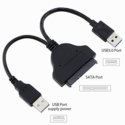 Ugthe Cable & HUB & Adapter Portable USB 3.0 to 2.5 inch SATA Hard Drive SSD Converter Cable Compatible with PC Laptop 